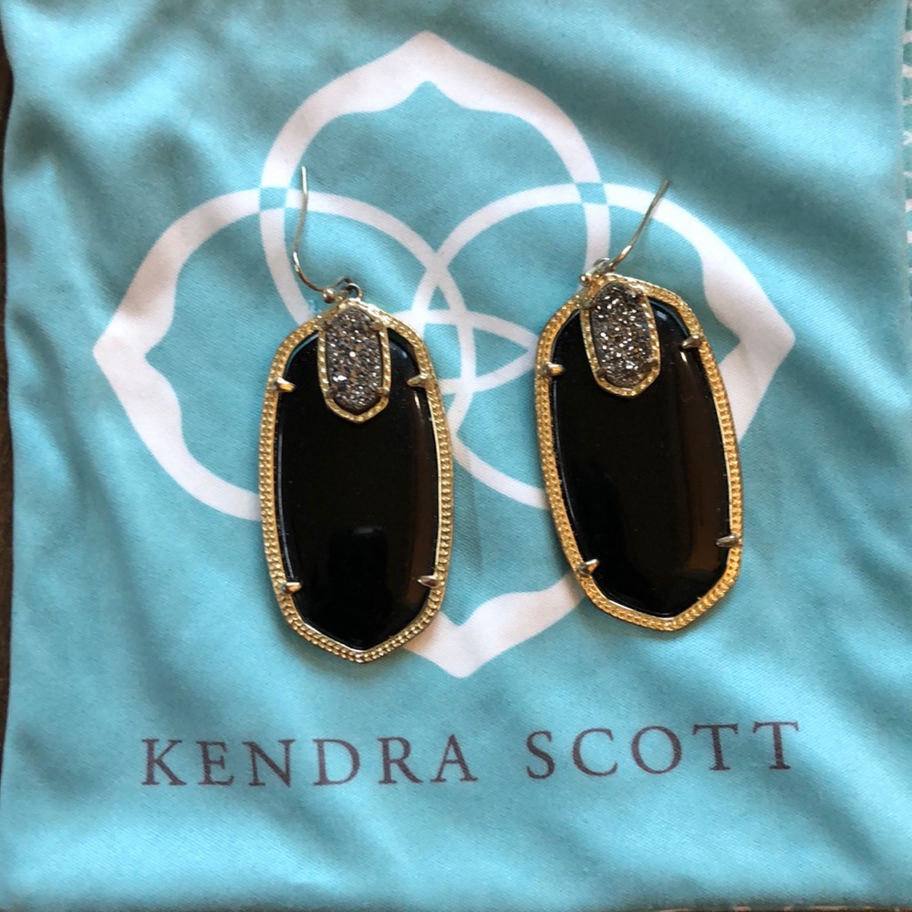 Kendra Scott Danielle Black & Druzy earrings